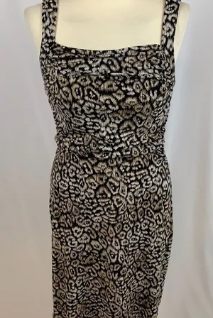 Ann Taylor Leopard Animal Print Ruched‎ Dress thumbnail 1
