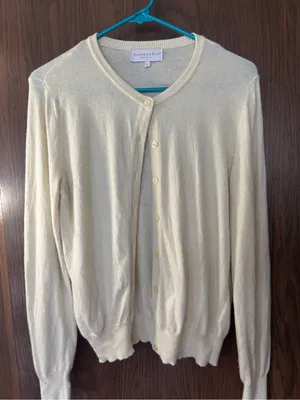 Bianco & Blu Lightweight Cashmere Silk Italian Cardigan thumbnail 1