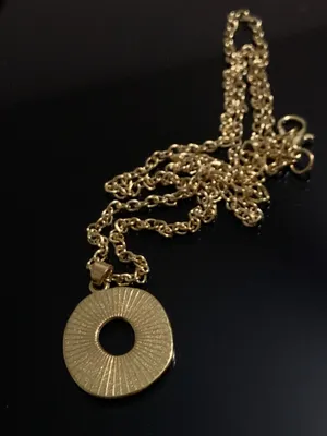 Donut Gold Tone Necklace 18” + 2” Extender thumbnail 3