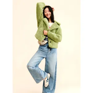 Free People Joplin Cozy Jacket in Greyed Olive size M thumbnail 4