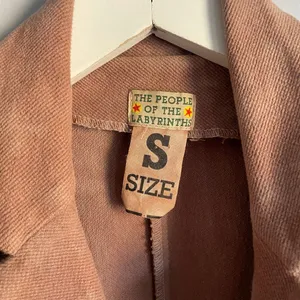 The People of the Labyrinths Brown Clay Y2K Cotton Blazer Band‎ Military Small thumbnail 2