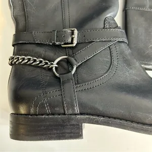 Marc Fisher Alexis Black Leather Riding Boot Size 7‎ thumbnail 8