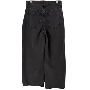 Abercrombie & Fitch High Rise Wide Leg Women's Jeans Size 26 Short Washed Black thumbnail 2