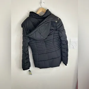 Guess Women’s Medium Black Quilted Puffer Jacket Warm Stylish Hooded Winter Coat thumbnail 8
