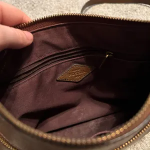 Fossil brown leather medium size crossbody bag‎ thumbnail 5