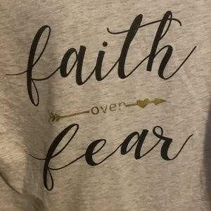 Hooded Mid Sleeve Shirt - Faith over Fear thumbnail 2