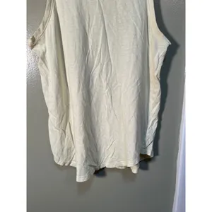 Gap Women's Sz Small Tank Top Crewneck Soft Pale Butter Yellow Semi-Sheer Cotton thumbnail 3