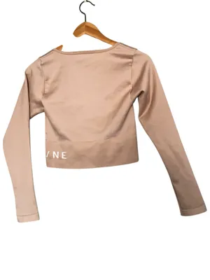 Offline by Aerie Baby Pink Scoop Neck Long Sleeve Cropped Compression Top Large‎ thumbnail 2