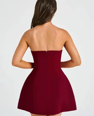 Red strapless mini dress Size XS thumbnail 2