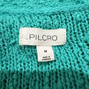 Anthropologie Pilcro Women's Medium Green Oversized‎ Textured Slouchy Sweater thumbnail 7