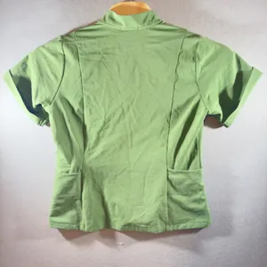436 | FIGS Technical‎ Collection Womens L Notched V-Neck Scrub Top Moss Green thumbnail 2