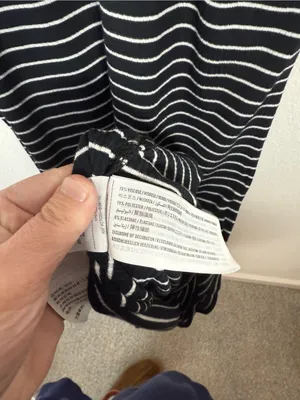Abercrombie & Fitch Ribbed Striped Midi Tank Dress Black White Size M thumbnail 4