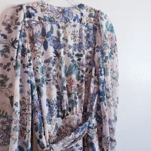 VICI Floral Mock Wrap Mini Long Sleeve Elegant Dress thumbnail 7