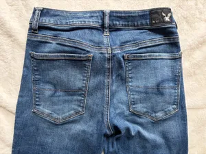 American Eagle Women’s Hi Rise Jeggings Size 6 Long Dark Wash AEO Denim X Jeans thumbnail 13