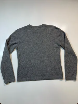 Garnet Hill 100% Cashmere Women's Gray Scoop-Neck Knit Sweater thumbnail 6