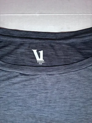 Vuori Short Sleeve Scoop Neck Pocket Tee - Classic Style - L - Heather Charcoal thumbnail 5