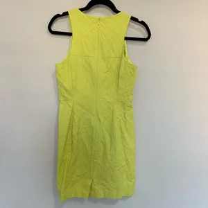 Milly Collection x Banana Republic Neon Yellow Sheath Mini Dress Jacquard Size 4 thumbnail 7
