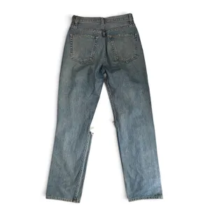 Reformation Jeans High Rise Distressed Straight Leg Jeans Blue Denim Size 25 thumbnail 2