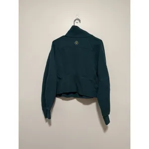 Lululemon Scuba Oversized Funnel Neck Half Zip Storm Teal Size Medium/Large thumbnail 4