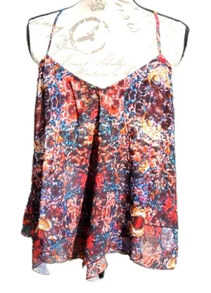 Abercrombie -217 floral paisley print layered cami‎ Small thumbnail 1