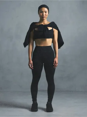 Nike x Skims (G23) MATTE V-Panel Legging 26 inches | Color Obsidian | Size S thumbnail 6