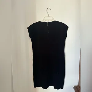 Adrienne Vittadini Black Short Sleeve Zipper Detail Dress Size Small thumbnail 8