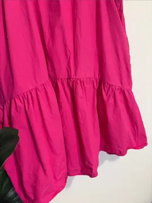 vestique Bright Pink Smocked Sleeveless Mini Dress thumbnail 4