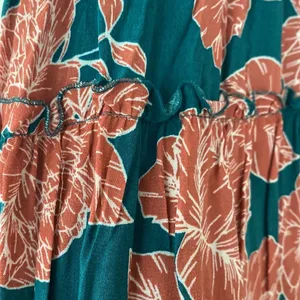 ANTHROPOLOGIE‎ Maeve Esther Floral Tiered Tunic Dress New NWT Small Green Orange thumbnail 8