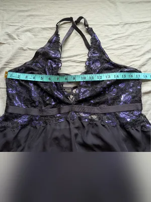 NWT Torrid Moody Butterflies Slip Dress 2X Black/Purple thumbnail 4