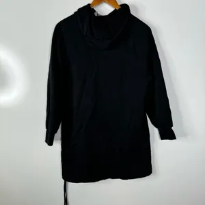 Asos Black Sweatshirt Tunic Dress Size‎ 6 thumbnail 2