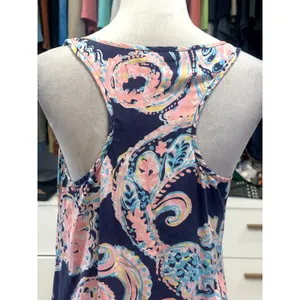 Lilly Pulitzer Women's 100% Silk Racerback For The Halibutt Malie Tank Multi S thumbnail 7