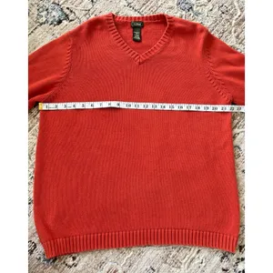 Vintage LL Bean‎ Sweater Womens Large Orange Fishermancore Chunky Thick Ski thumbnail 7