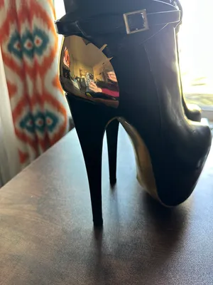 Platform Boots Black Size 8.5 thumbnail 2