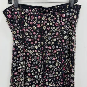 Lulus Cyriana Black Sequin Strapless Mini Dress Party Floral Going Out Large thumbnail 12