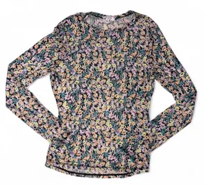 AFRM Long-Sleeve Floral Tee in Black Multi thumbnail 1