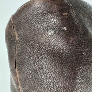 Stone Mountain Dark‎ Chocolate Brown Pebbled Leather Brass Grommet Bucket Bag thumbnail 16