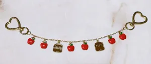 Dog, Apple Purse Charm Keychain, Purse Chain, Bag Charms, Bag Accessories, Key Holder, Bridesmaid Gift, Y2K Style, Boho, Stocking Stuffer thumbnail 1