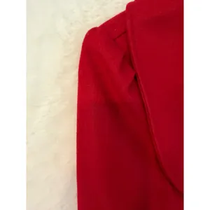 Guess Red Double Breasted Belted Pea Coat Women Size S Rouge Wool Blend Jacket thumbnail 5