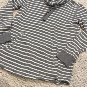 J. Crew Gray Striped Cowl Neck Sweater Size XS C26-016 thumbnail 4