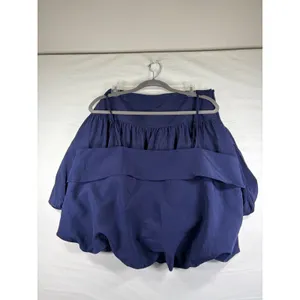 Navy Blue Bubble Hem Two Piece Set Cami Silky Top L and Mini Skirt 12 Party Chic thumbnail 13