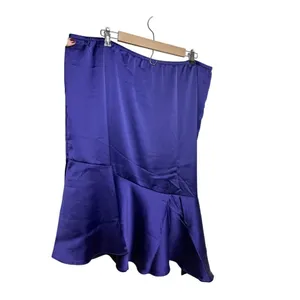 Jason Wu Purple Satin Tiered Skirt Sz. XL thumbnail 5