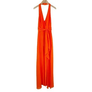 Revolve NBD Victoria Gown Halter Dress in Tangerine Orange Size XS thumbnail 2