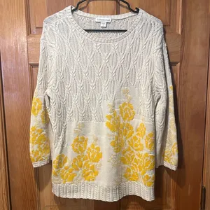 Coldwater creek women’s 3/4 sleeves crew neck sweater size small. thumbnail 1