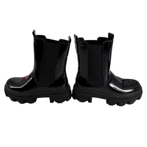 Dream Pairs Womens Black Patent Chunky Platform‎ Chelsea Lug Sole Boots Size 5.5 thumbnail 2