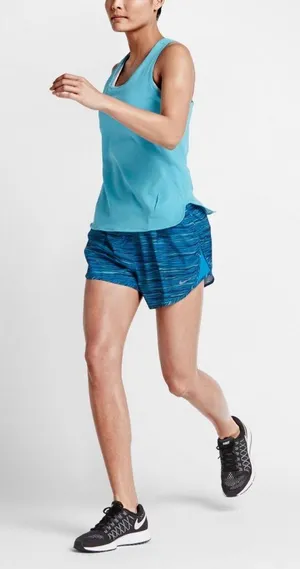 Nike Dri-FIT Rival 3" Printed Running Shorts Blue Wave Pattern Small 723944-435 thumbnail 1