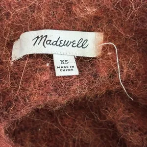 Madewell Cardigan Sweater XS Brown Merino‎ Wool Alpaca Cottagecore Hipster Folk thumbnail 4