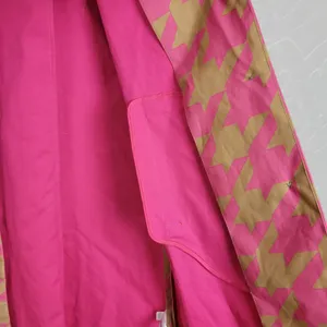 Isaac Mizrahi Target 20th Anniversary Womens Trench Coat XS Pink Tan Houndstooth thumbnail 4
