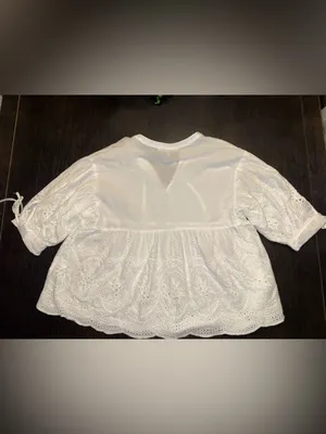 Sugarlips White Eyelet Peasant Tunic thumbnail 5