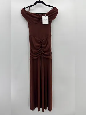 Runaway The Label Meila Maxi Dress in Espresso thumbnail 8