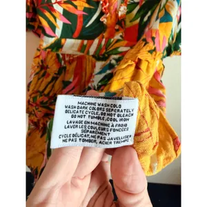 Walter Baker Dress‎ Womens 6 Multicolor Tropical Palm Print Ruffle Mini W71469 thumbnail 5